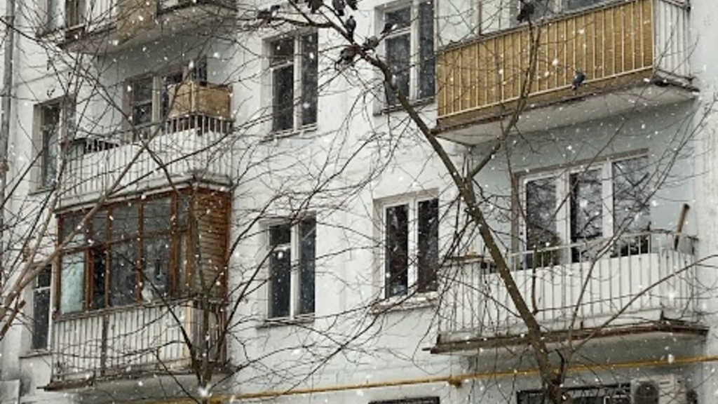 balconies in snow